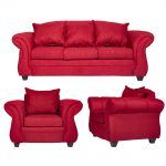 Living Bertolucci Sofa 3 Cuerpos 2 Sillones Rojo 1